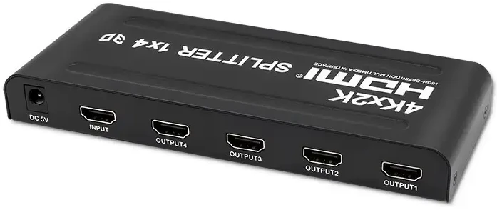 Qoltec 51798 aktyvus HDMI skirstytuvas 4 x HDMI 4K x 2K | 3,4 Gb/s
