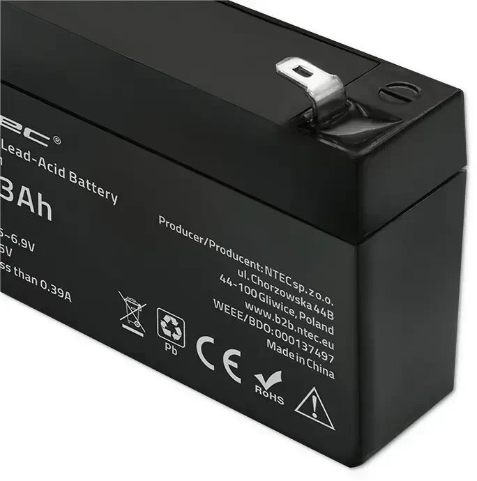 QOLTEC 53041 Baterija AGM 6V 1.3Ah max.0.39A