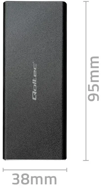 QOLTEC 51854 kietojo disko korpusas M.2 SATA SSD NGFF USB 3.0