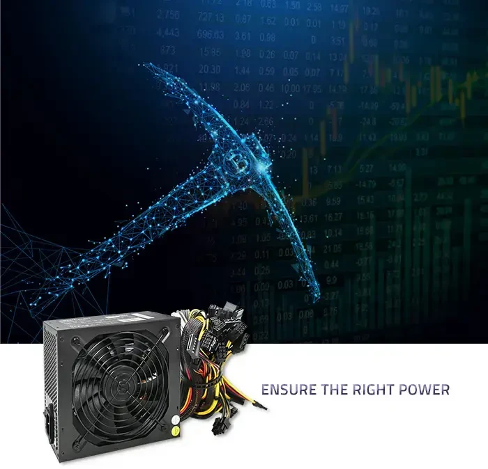 QOLTEC 50147 ATX maitinimo šaltinis 1600W 80 Plus Gold Bitcoin Miner