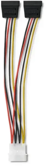 QOLTEC 27618 Qoltec Adapteris cable 20cm POWER MOLEX/2xSATA