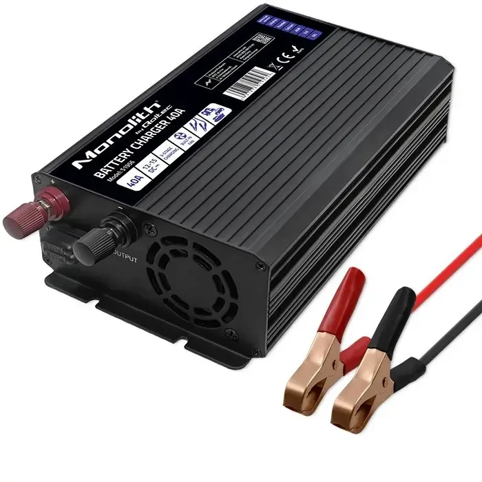 Akumuliatorius QOLTEC 51956 išmanusis „Monolith“ įkroviklis LiFePO4 AGM GEL SLA akumuliatoriams / 40A / 12V