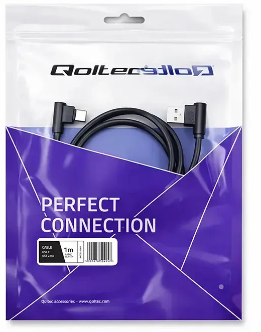 QOLTEC Cable USB tipo C kištukas USB 2.0 A kištukas 1m