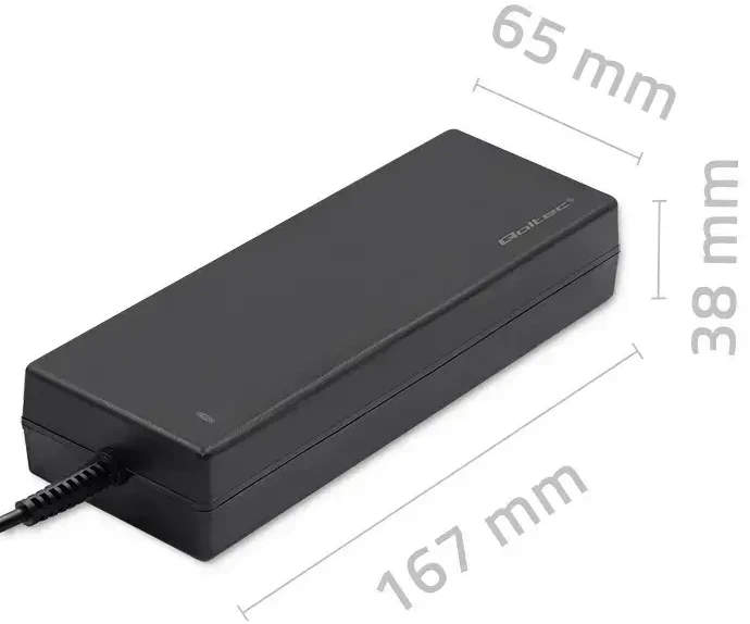 QOLTEC 50798 Stalinio kompiuterio maitinimo šaltinis 120W 12V 10A 5,5x2,5 maitinimo kabelis