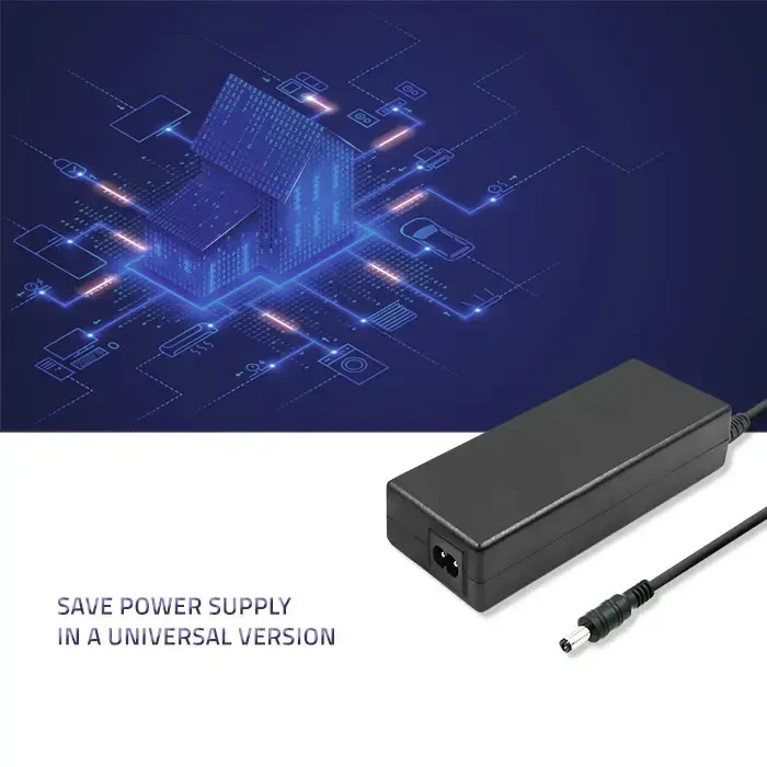 QOLTEC 51108 Universalus kintamosios srovės adapteris 84W 12V 7A 5.5 2.1 + maitinimo laidas