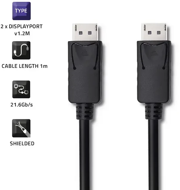QOLTEC DisplayPort v1.2 vyriškas DisplayPort v1.2 vyriškas 5K 0,5 m