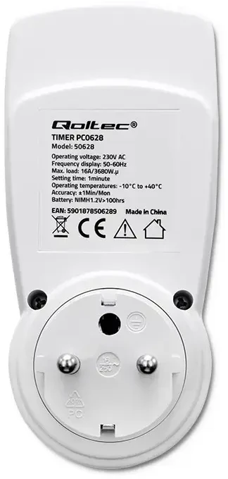 QOLTEC 50628 elektroninis laikmatis PC0628 su LCD