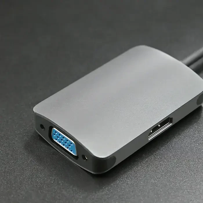 Qoltec USB adapteris Type C male / HDMI Female | VGA Moteris