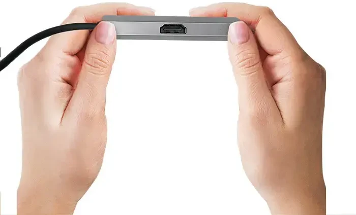 Qoltec USB adapteris Type C male / HDMI Female | VGA Moteris