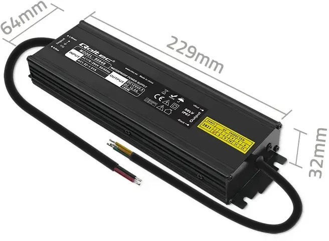 Qoltec Maitinimo šaltinis impulsowy LED IP67 | 150W | 12V | 12.5A | Wodoodporny