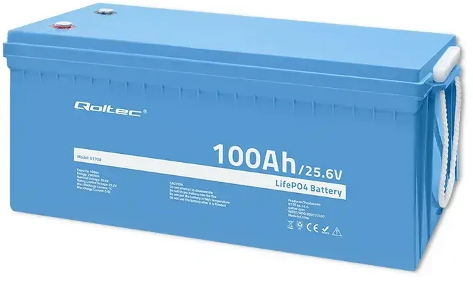 Qoltec Qoltec Akumuliatorius LiFePO4 Litowo-Żelazowo-Fosforanowy | 25.6V | 100Ah | 2560Wh | BMS