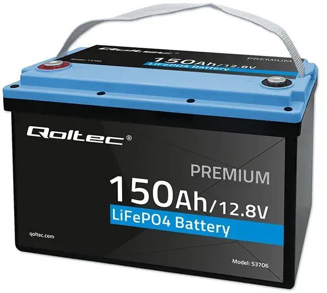Qoltec LiFePO4 ličio geležies fosfato akumuliatorius | 12,8 V | 150 Ah | 1920 Wh | BMS