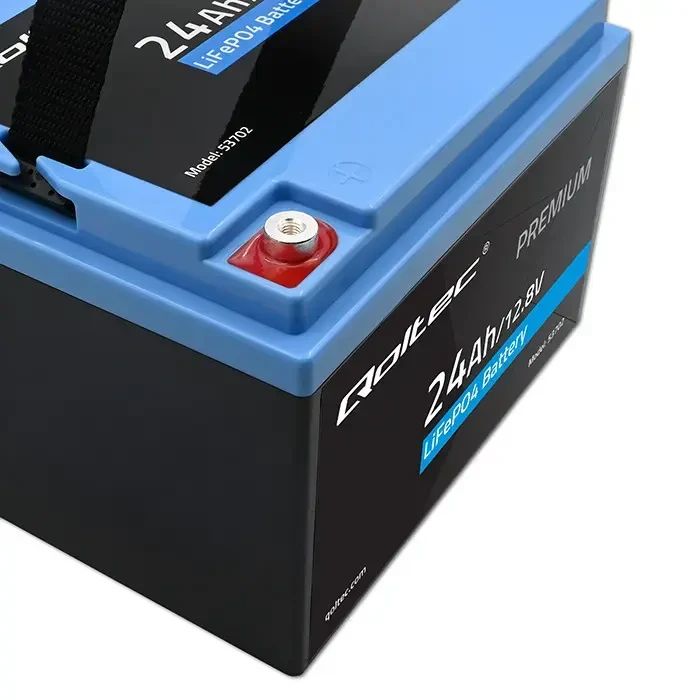 QOLTEC 53702 LiFePO4 ličio geležies fosfato baterija / 12,8V / 24Ah / 307,2Wh / BMS