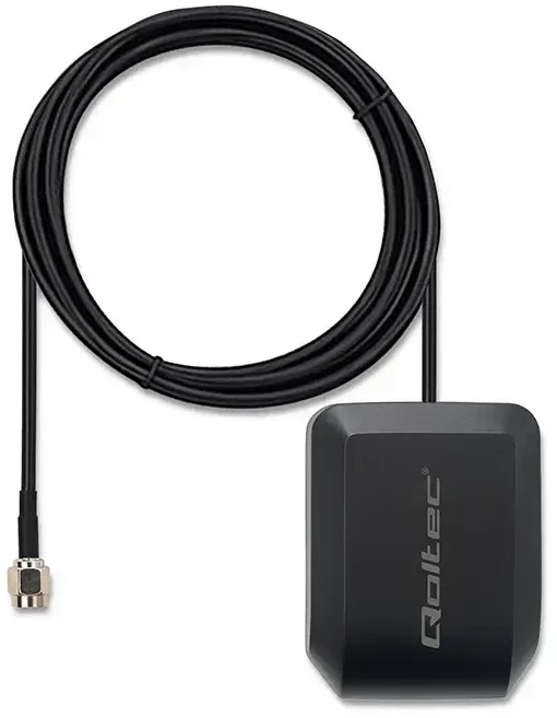 Qoltec mobiliojo GPS GLONASS antena su magnetine baze 28dBi SMA