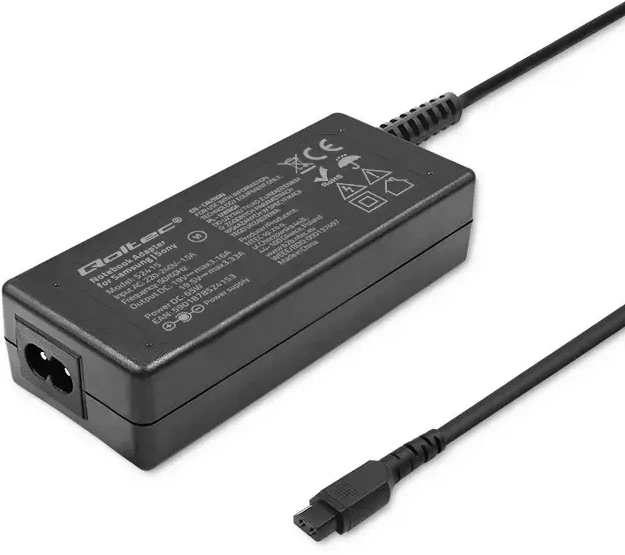 QOLTEC 52415 Maitinimo adapteris, skirtas Samsung Sony 65W / 3 kištukai / maitinimo kabelis