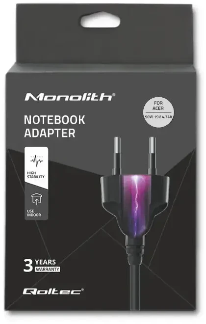 Nešiojamo kompiuterio įkroviklis Qoltec 50096 Acer, 90W, 19V, 5.5x2.5