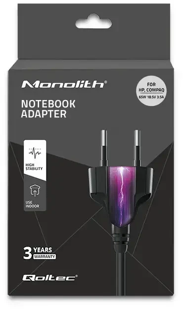 QOLTEC 50072 Nešiojamas kompiuteris kintamosios srovės adapteris HP Compaq 65W 18.5V 3.5A (4.2+4.8) 1.7