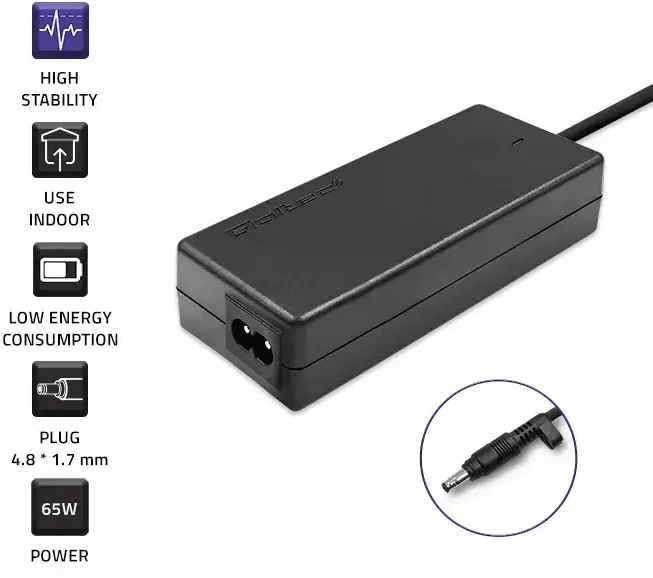 QOLTEC 50072 Nešiojamas kompiuteris kintamosios srovės adapteris HP Compaq 65W 18.5V 3.5A (4.2+4.8) 1.7