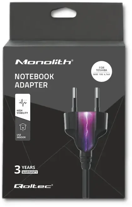 QOLTEC 50090 Nešiojamas kompiuteris AC power adapter Toshiba 90W 4.74A 19V 5.5x2.5