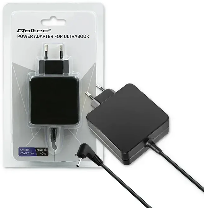 QOLTEC 50067 Nešiojamas kompiuteris kintamosios srovės adapteris Qoltec Samsung 40W 12V 3,33 A 2,5 0,7