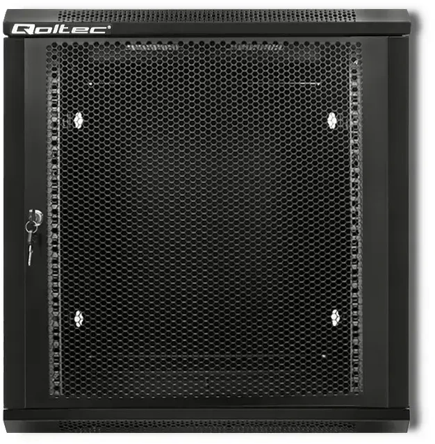 QOLTEC 54488 RACK spintelė 19 colių 12U 450 x 600 x 635 perforuotos durys