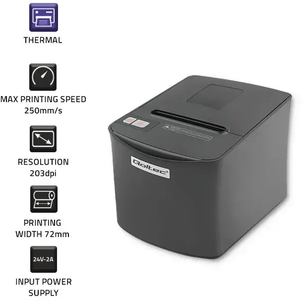 QOLTEC 50256 Receipt spausdintuvas voucher thermal USB