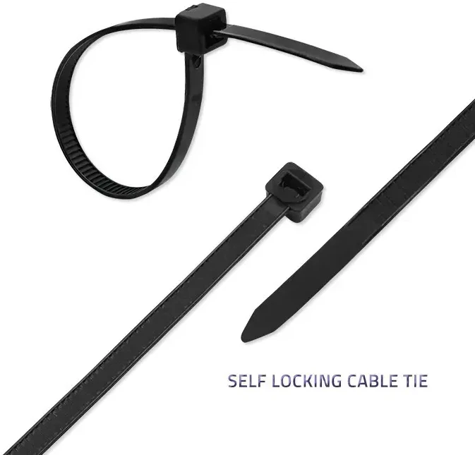 QOLTEC 52196 Zippers Qoltec 3.6 150 100szt nylon UV Juodas