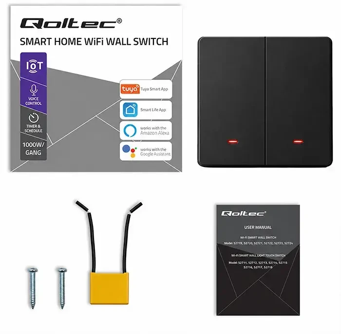 Qoltec ŁĄCZ.2-KAN.ŚWIATŁA WI-FI JUODA QOLT
