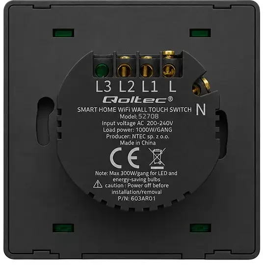 Qoltec ŁĄCZ.2-KAN.ŚWIATŁA WI-FI JUODA QOLT