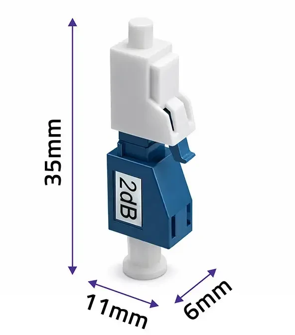 Qoltec optinio pluošto slopintuvas LC/UPC(F)-LC/UPC(M) 2dB