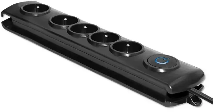 QOLTEC Apsauga nuo viršįtampių Quick Switch 5 lizdai 1,8m juodas
