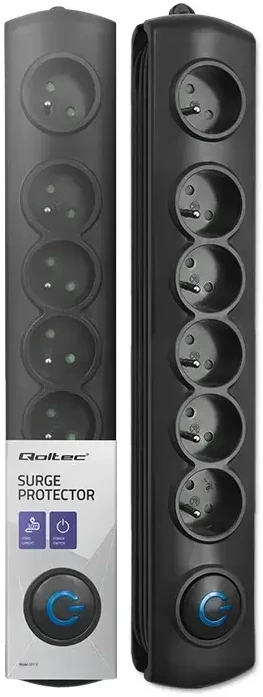 QOLTEC 50112 Surge Protector 6 maitinimo lizdas 3,0m