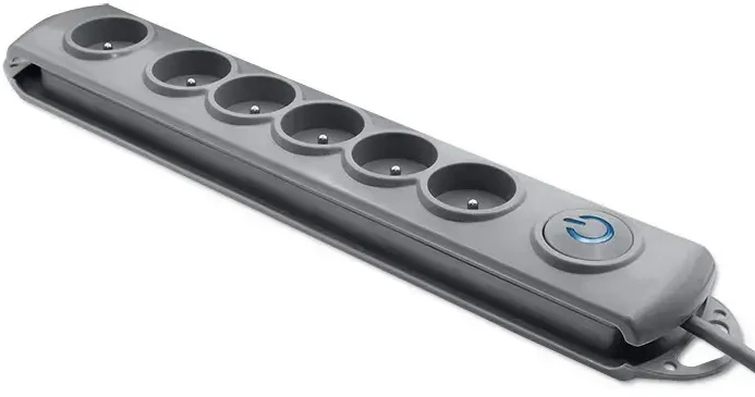 QOLTEC 50166 Qoltec Apsaugos nuo viršįtampių Quick Switch 6 lizdai pilka 3m