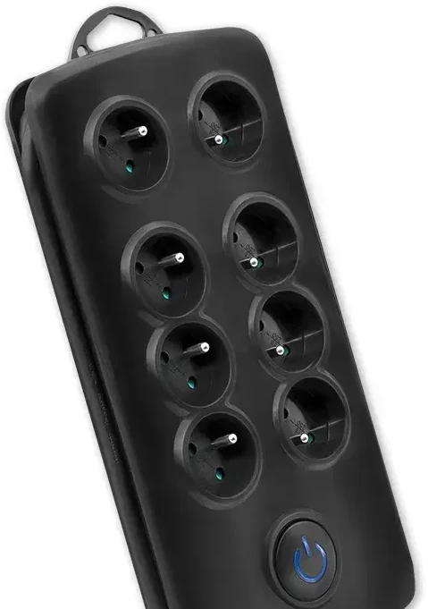 QOLTEC 50161 Apsaugos nuo viršįtampių Quick Switch 8 lizdai juodas 2,5m