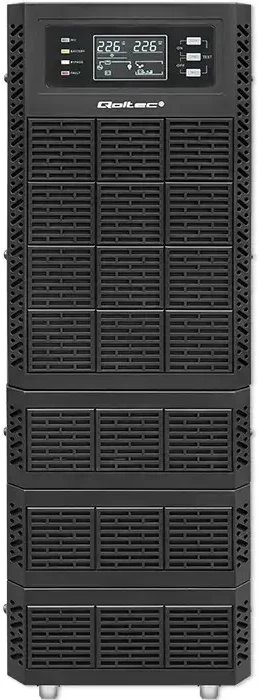 QOLTEC 52284 Nepertraukiamo maitinimo šaltinis UPS / 10kVA / 10000W / Galios koeficientas 1.0 / LCD / EPO / USB / Prisijungęs
