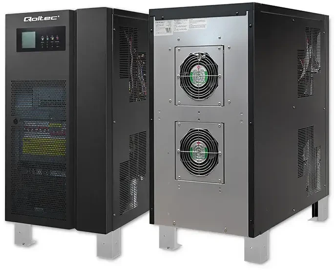 Qoltec Atsarginis maitinimo šaltinis UPS 3 fazių | 20kVA | 16KW | LCD | EPO | SNMP | USB | On-line | Žemo dažnio