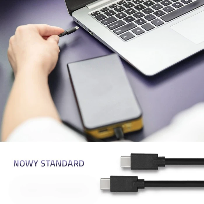Maitinimo laidas Qoltec USB 3.1 tipo C kištukas, 2.5m
