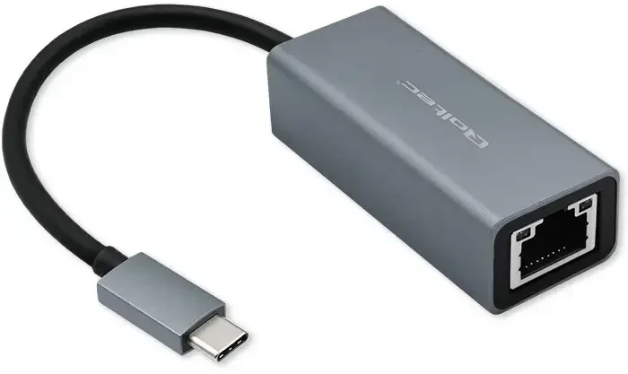 Qoltec USB-C į RJ45 eterneto adapteris | 1000 Mbps | aliuminio korpusas