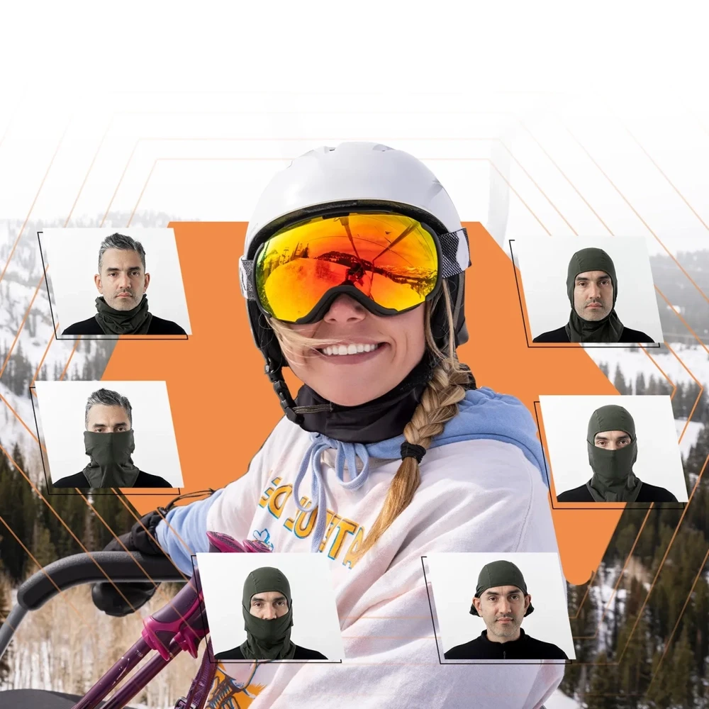 Qunature 13230023010 slidinėjimo balaklava dviračių motociklų balaklava dydis M - juoda
