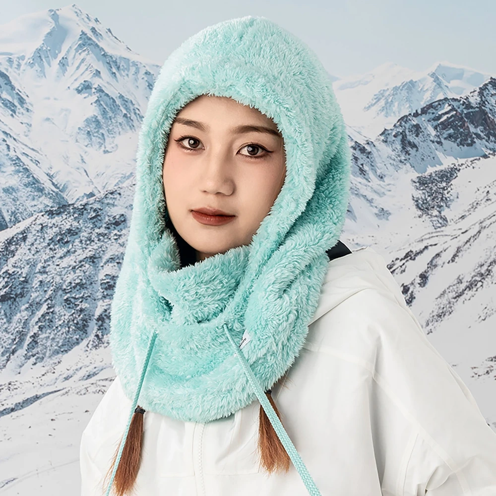 Qunature Arctic Velvet Ski Balaclava Size L - mėtų spalvos