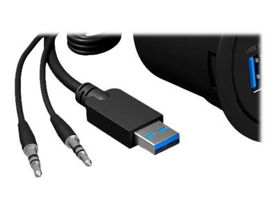 ICYBOX IB-HUB1403A Icy Box Desk Hub 4x USB 3.0, 1x garso įvestis, 1x garso išvestis
