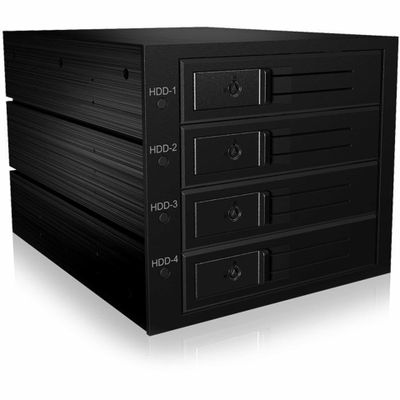 Icy Box RaidSonic ICYBOX Backplane 4x SAS/SATA 3.5 HDD, skirtas 3x5.25 skyriui Hot Swap Trayless MiniSAS jungtis Juodas