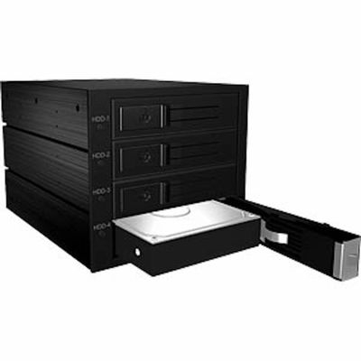 Icy Box RaidSonic ICYBOX Backplane 4x SAS/SATA 3.5 HDD, skirtas 3x5.25 skyriui Hot Swap Trayless MiniSAS jungtis Juodas