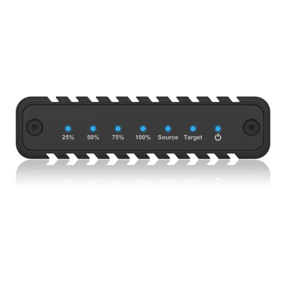 ICY BOX IB-2817MCL-C31 Externes USB-C 3.2 Gehuse fr 2x M.2 NVMe SSD mit Klonfunktion