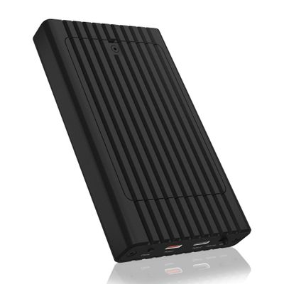 ICY BOX IB-2817MCL-C31 Externes USB-C 3.2 Gehuse fr 2x M.2 NVMe SSD mit Klonfunktion