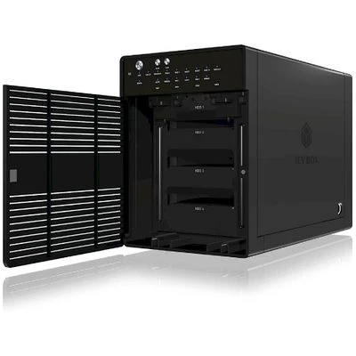 Serveris ICY BOX IB-RD3640SU3 Išorinis 4x3,5 colio USB 3.0 eSATA Host RAID 0 1 3 5 10 Juodas