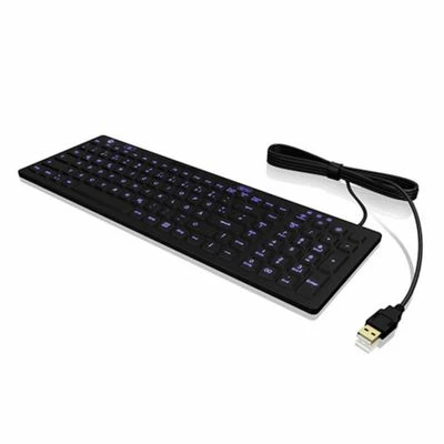 Klaviatūra „KeySonic Industrie-TAS“, silikonas, IP68, juodas, KSK-6031INEL-B(DE)