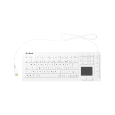 Klaviatūra „KeySonic KSK-6231INEL“ (DE) pramoninis jutiklinis planšetinis kompiuteris su W sandarikliu