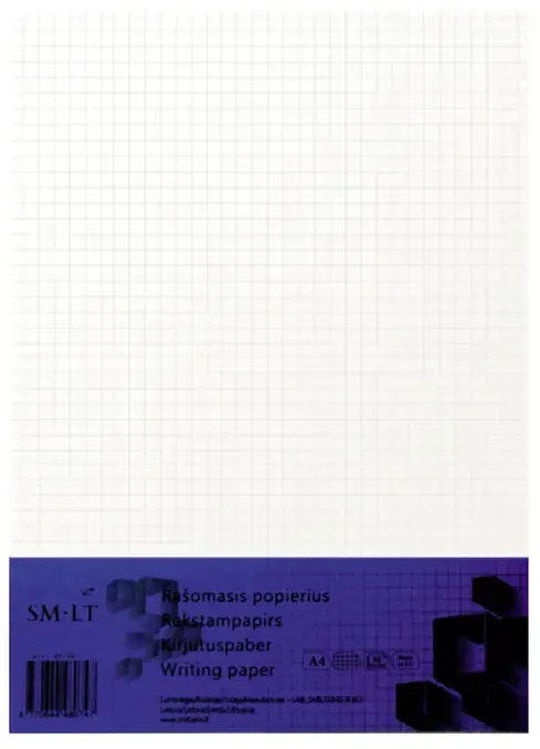 Rašomasis popierius SMLT, A4, langeliais (100) 0703-002