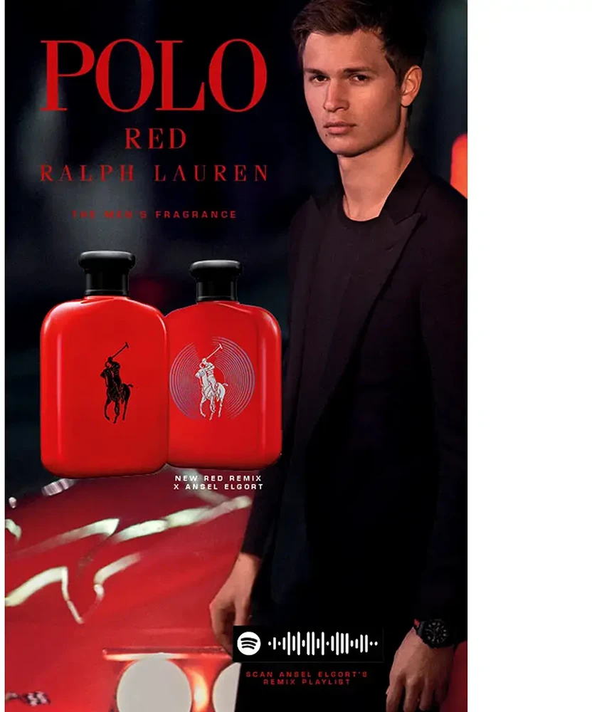 Ralph Lauren Polo Raudona Remix X Ansel Elgort EDT tualetinis vanduo vyrams, 125 ml